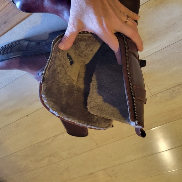 Frye Veronica Shearling Boot - Brown- Women's 8.5 - Picture 12 of 13